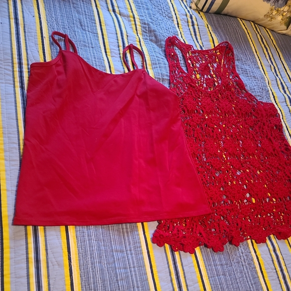 Fuschia Dressbarn Crochet Top size XL - Picture 5 of 8